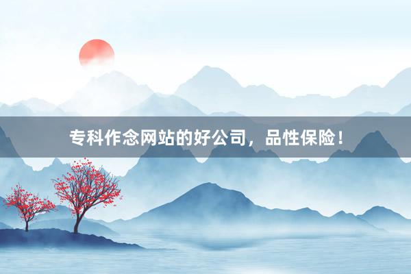 专科作念网站的好公司，品性保险！